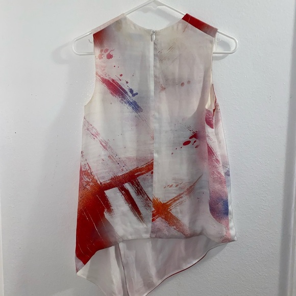 Aritzia Babaton Sleeveless Abstract Blouse with Tie size XXS - Picture 6 of 7
